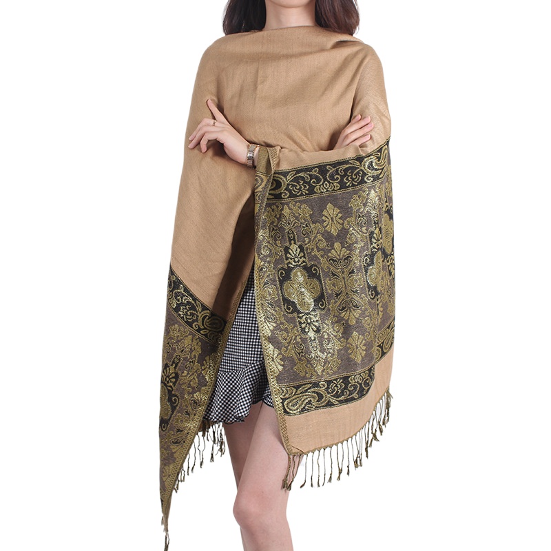 Foreign Trade Export Jacquard Cashew Flower Bohemian Spring And Autumn Long Lady National Romantic Su Scarf Shawl Dual Purpose