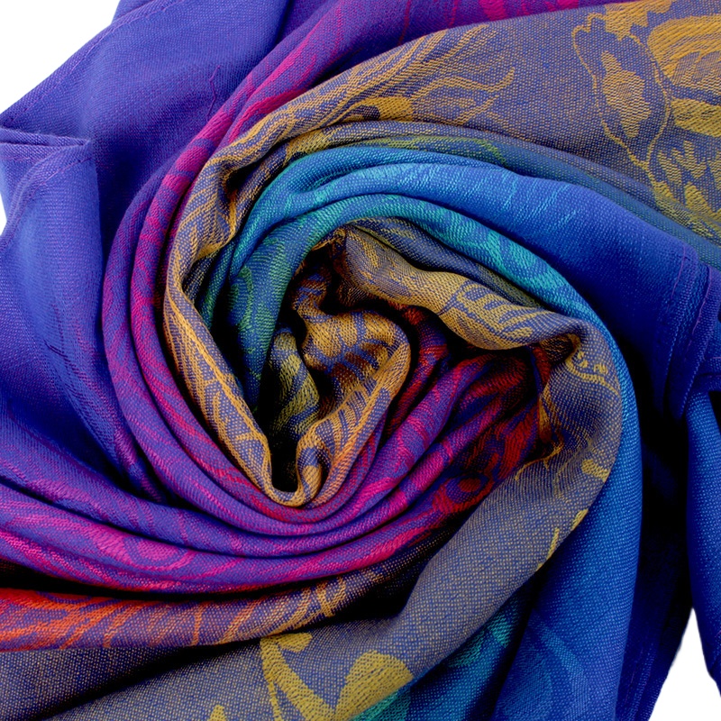 Color Gradient Peacock Women'S Bohemian Scarf Lijiang Ethnic Style Shawl Korean Jacquard Scarf Wholesale