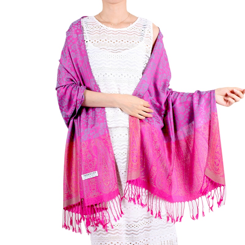More Color Thin Small Plum Shawl Manufacturers Supply Autumn And Winter Women Dual-Purpose Tassel Shawl Scarves