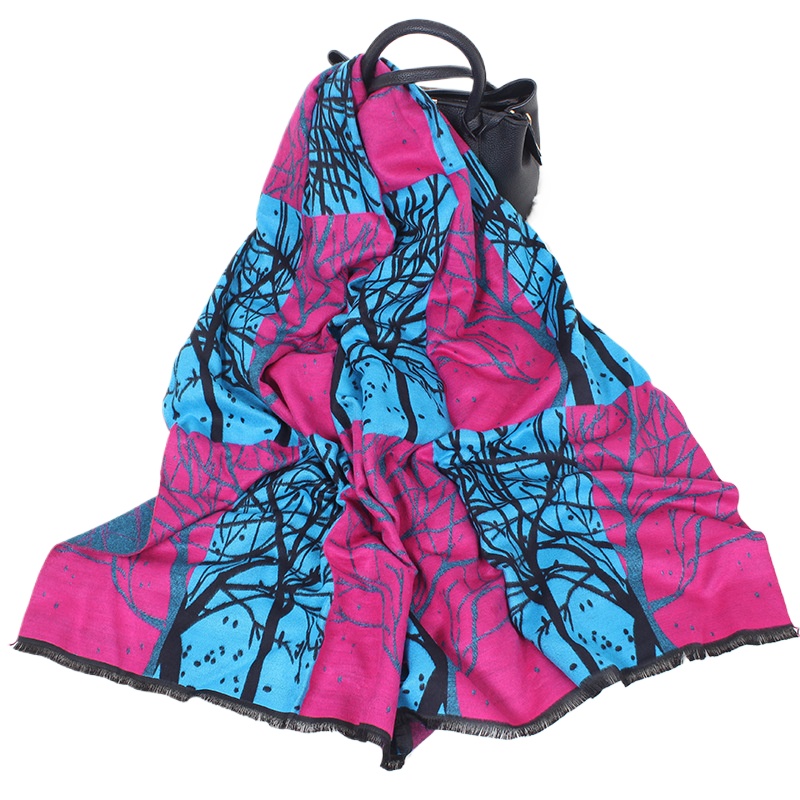 Summer Air-Conditioned Room Office Cape Thickened Large Shawl Long Warm Versatile Autumn And Winter Shawl Scarf Women'S Dual Purpose