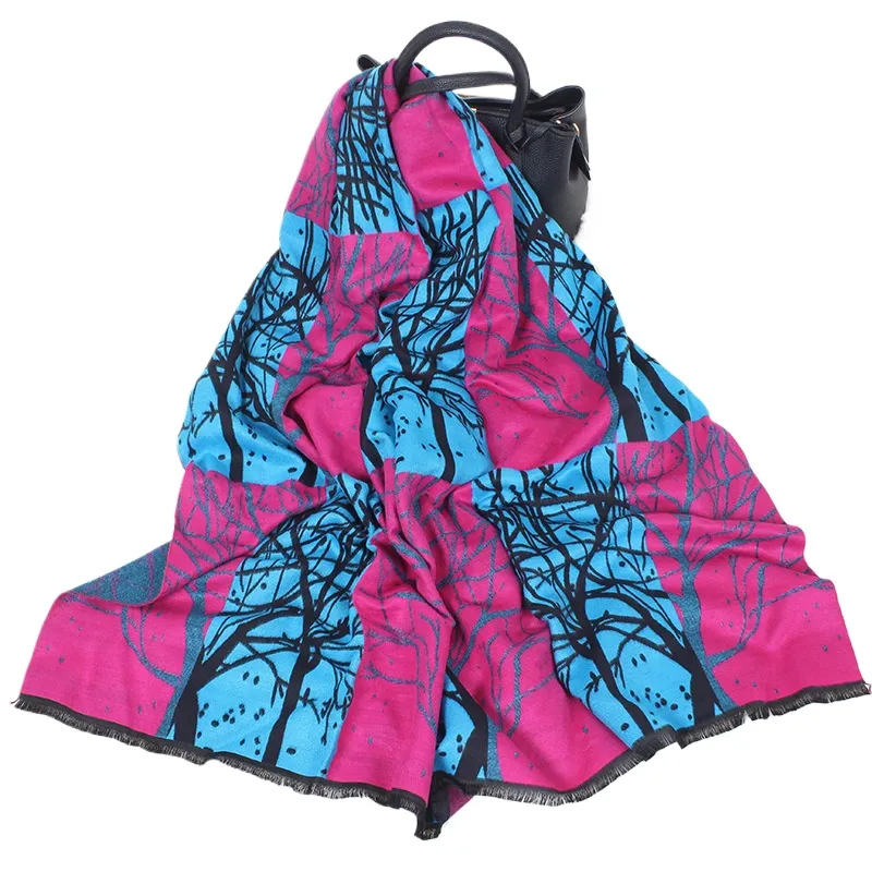 Summer Air-Conditioned Room Office Cape Thickened Large Shawl Long Warm Versatile Autumn And Winter Shawl Scarf Women'S Dual Purpose