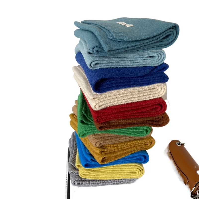 Feiding Non-Machi Korean Version Of Korean Knitted Versatile Solid Color Wool Scarf Students Warm Neck Style Soft Waxy