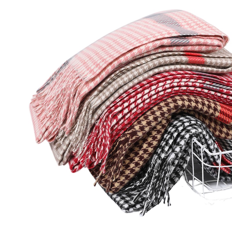 New Plaid Square Women'S British Scarf Autumn And Winter Thickened Shawl Summer Nap Blanket Imitation Cashmere Bag Headscarf