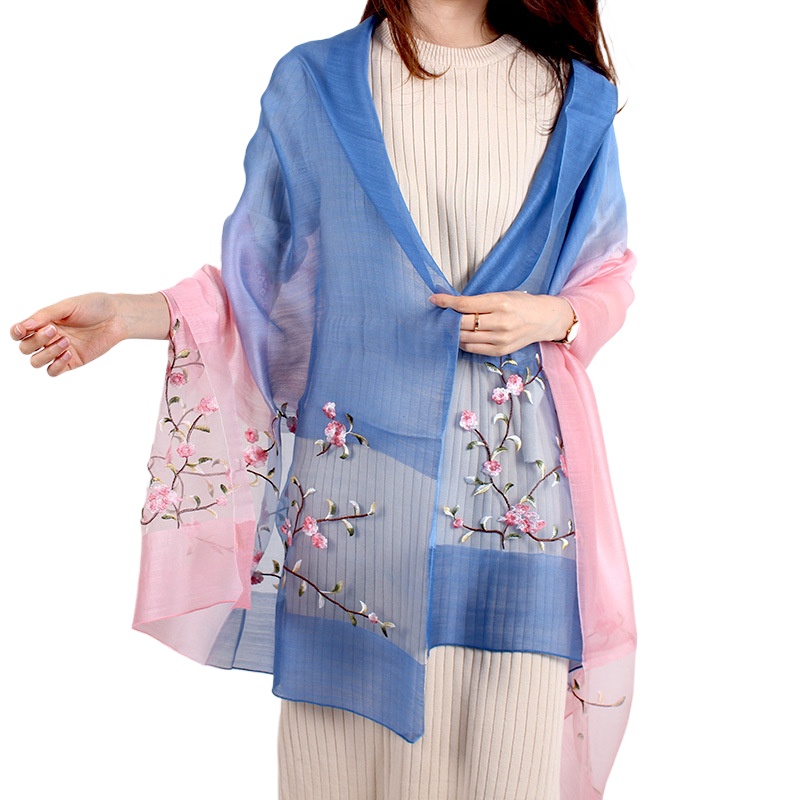 Scarf Women'S Spring And Autumn Versatile Middle-Aged Mother'S Fashion Foreign Style Thin Mulberry Silk Scarf Long Silk Scarf