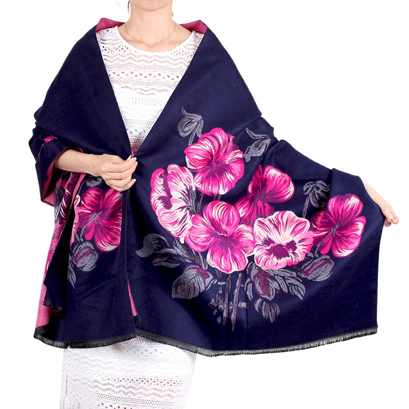 Manufacturer'S New Scarf Women'S Autumn And Winter Double-Sided Imitation Cashmere Shawl Long Thickened Scarf Warm Air-Conditioned Room Neck