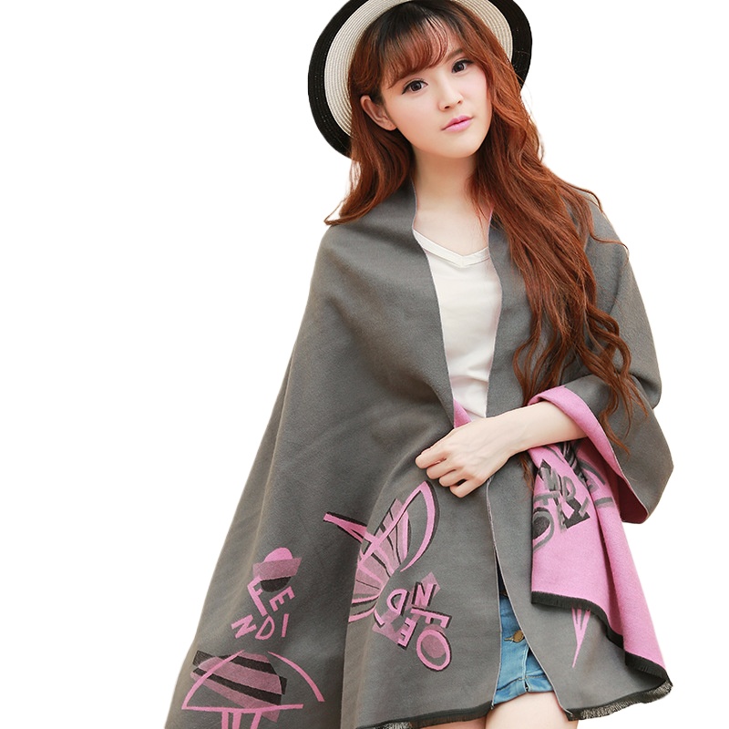 New Air-Conditioned House Shawl Scarf Women'S Dual Use Office Warm Two-Sided Dancing Girl'S Autumn And Winter