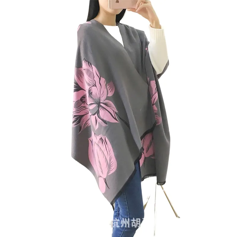 Summer Air-Conditioned House Shawl Women'S Dual Use Office Thermal Double-Sided Scarf Autumn And Winter Thickened Cashmere Neck Scarf
