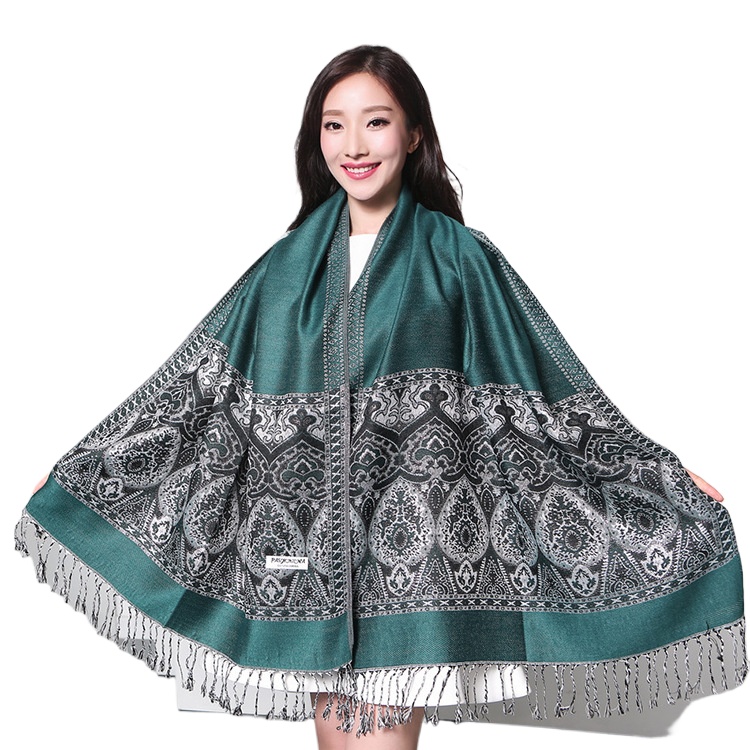 Shawl Outside National Style Cashew Flower Scarf Summer Air Conditioning Shawl Scarf Women'S Neckwear Autumn And Winter Long Scarf