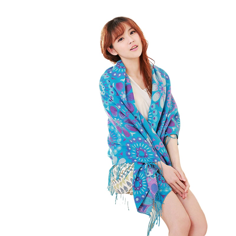 Factory National Romantic Su Square Scarf Thickened Warm Scarf Autumn And Winter Jacquard Shawl Imitation Cashmere Air Conditioning Blanket