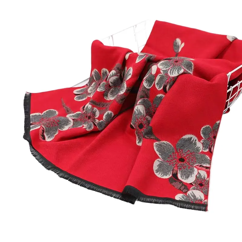 Thickened Cashmere Scarf Summer Air Conditioner Blanket Autumn And Winter Fashion Foreign Style Mother Warm Enlarged Shawl Spring Outside Neck