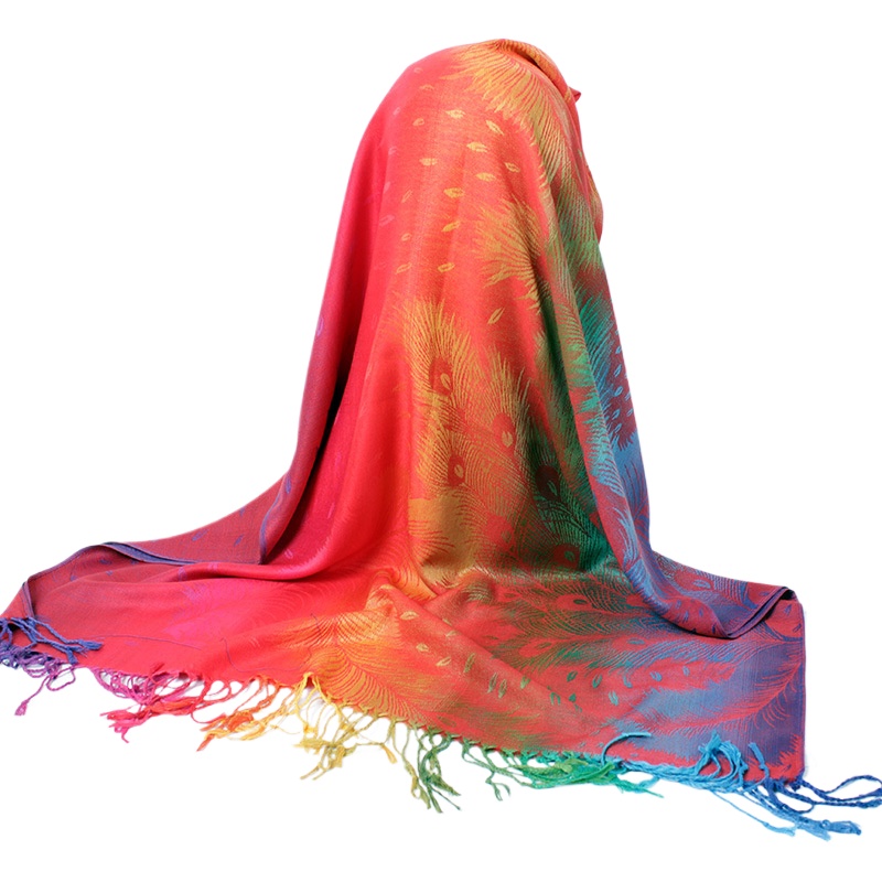 Cashew Nut Jacquard Bag Headscarf-Factory Design _ Scarf Women'S Colorful Shawl Beach Blanket Light Long Towel