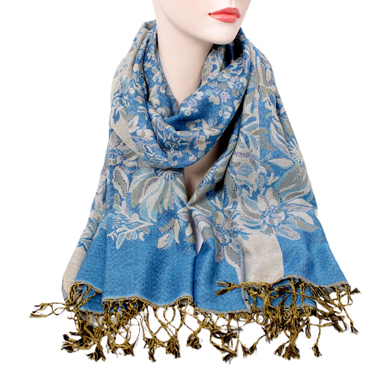 Clothing Accessories Literary Retro Women'S Jacquard Scarf Cheongsam Shawl With Decorative Flower Bag Scarf