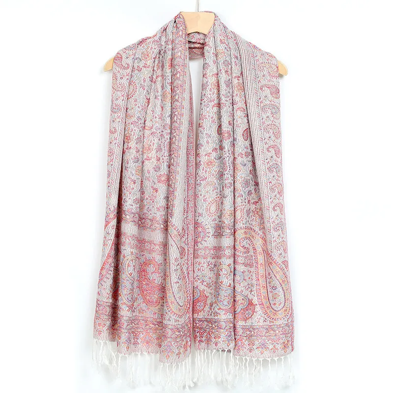 Foreign Trade Hot Sale Retro Ethnic Style Popular High Atmosphere Jacquard Cashew Shawl Baotou Scarf Arab